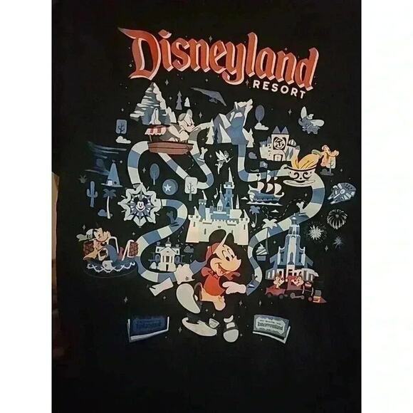 DISNEYLAND RESORT FANTASYLAND BLUE T-SHIRT Size Medium NWT Excellent CR6 Mickey - Picture 1 of 7